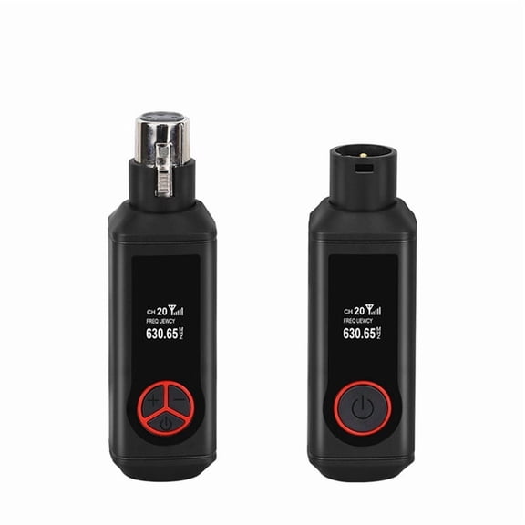 48V Capacitor Microphone Adapter Wireless Microphone Transmitter Receiver for Dynamic Microphone Guitar Audio Mixer,B