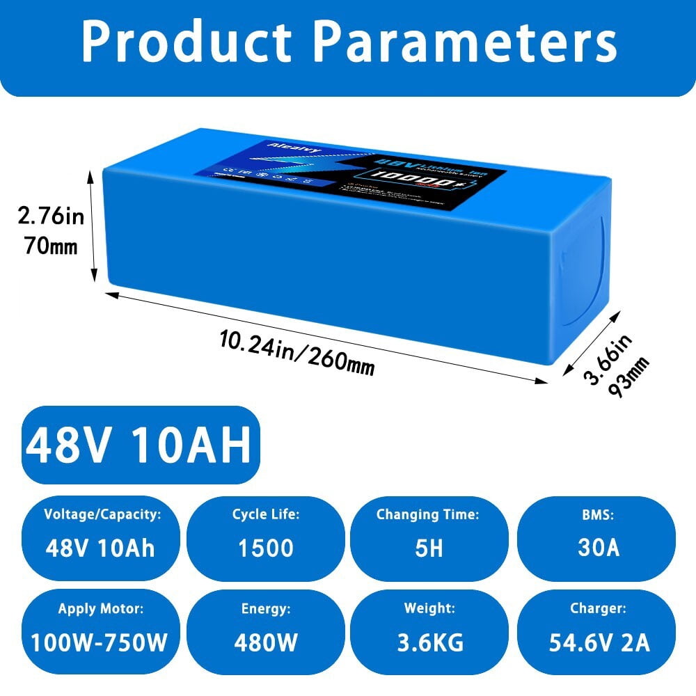 48V Electric Bike Battery Pack 48V 10Ah Li ion Ebike Battery for Bicycle Scooter