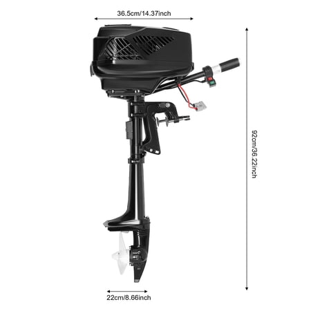 48V HANGKAI Electric Outboard Trolling Motor Boat Short Shaft Engine 1200W