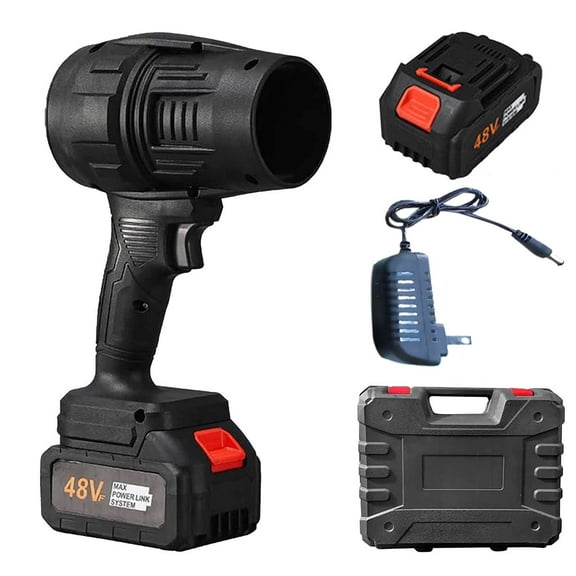 48V High-Velocity Blower, Lithium Battery Powered Turbo Fan for Car Wash/Snow Removal, Multi-Scene Application with Portable Design（Outdoor Inflation/Quick Cooling/Fire Bellow）