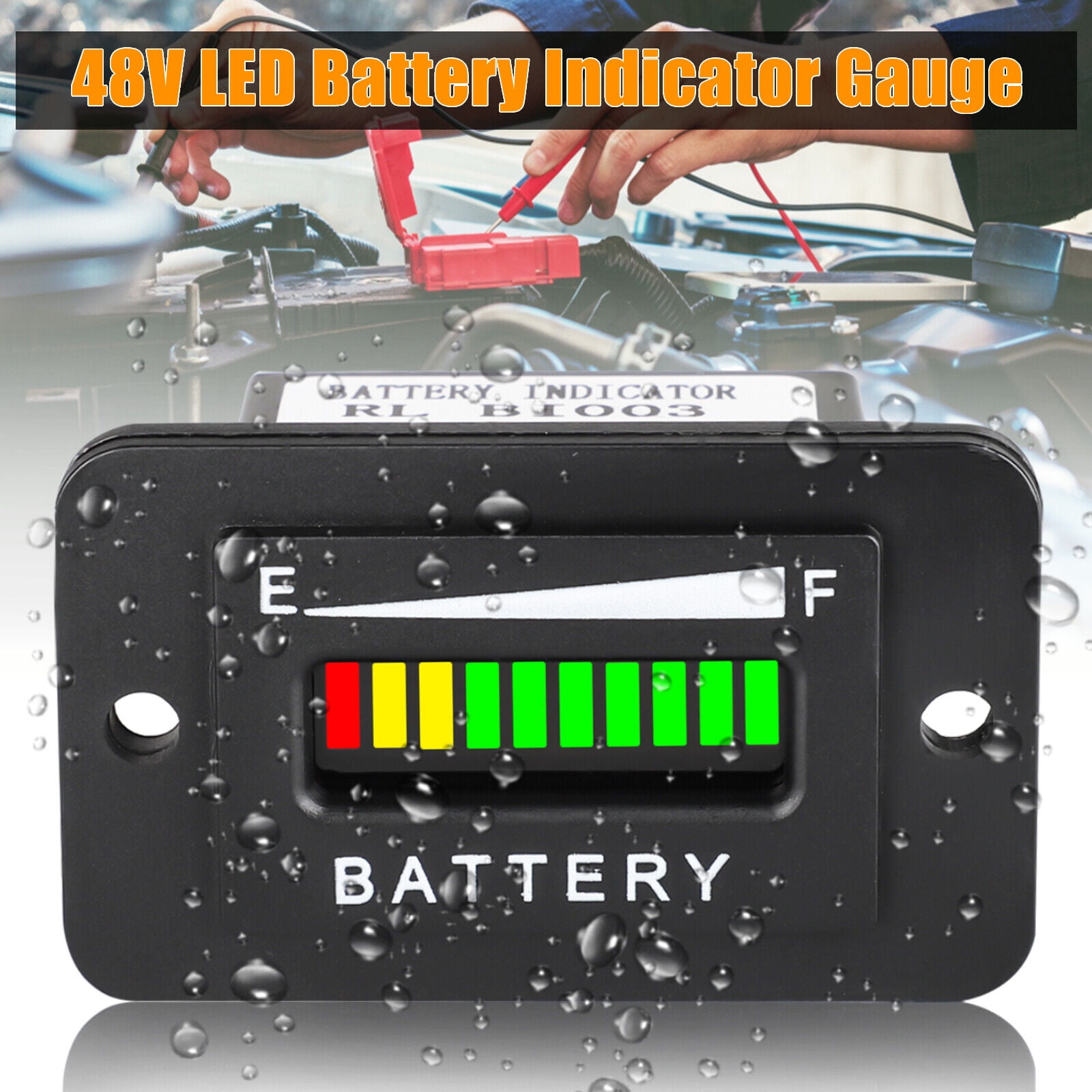 48V LED Battery Indicator Meter Gauge for EZGO Club Car Yamaha Golf ...