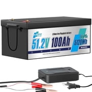 48V 100AH Golf Carts LiFePO4 Battery Bluetooth,51.2V Lithium Batteries for RV,Trolling Motor,Solar,Marine,Camping,Backup PowerBuilt in 200A BMS,15000+ Deep Cycles