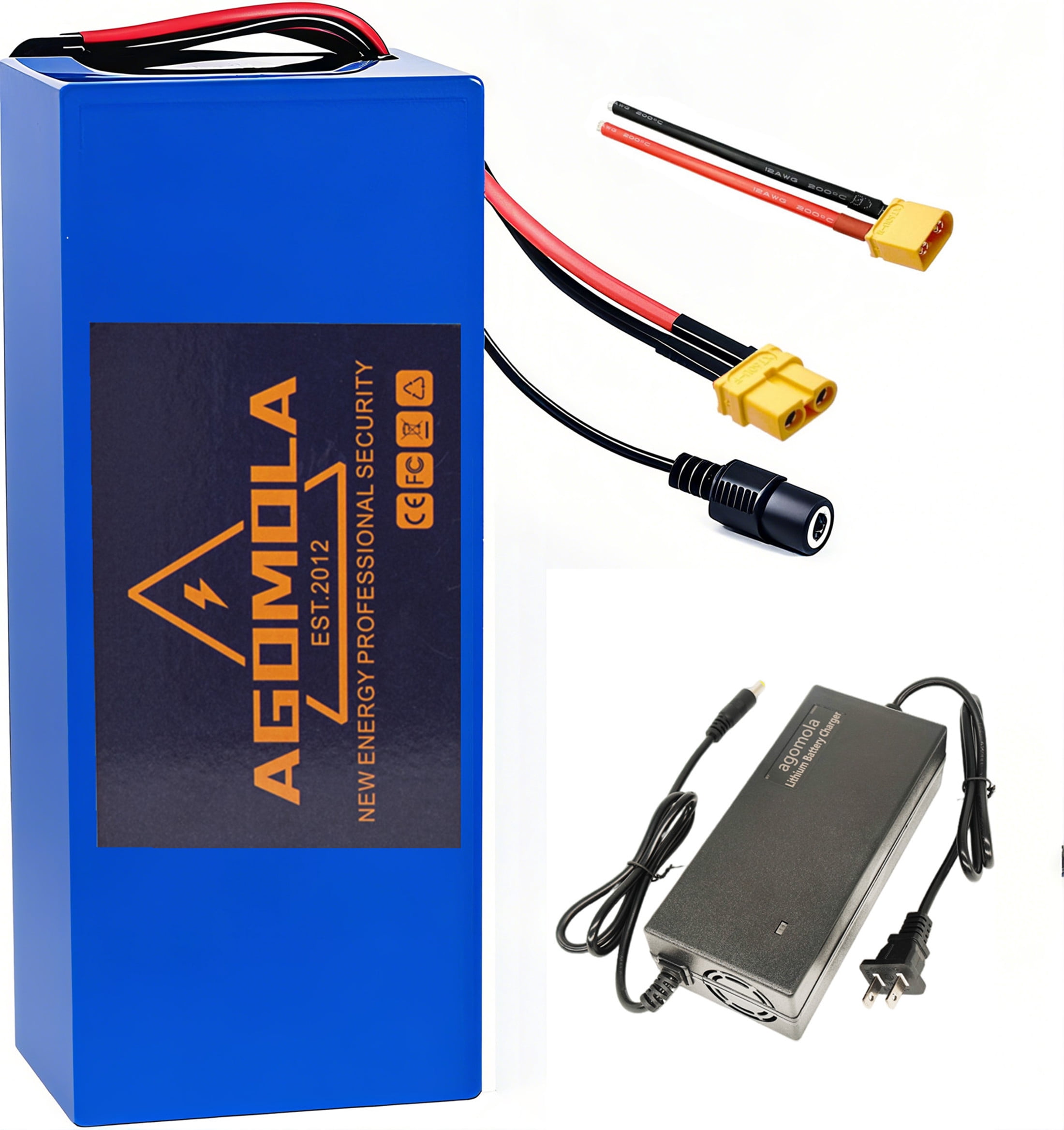 48V Lithium Battery 48V Ebike Battery 14Ah for 100W-800W Electric Bike Batteries with Charger BMS XT60 Plug