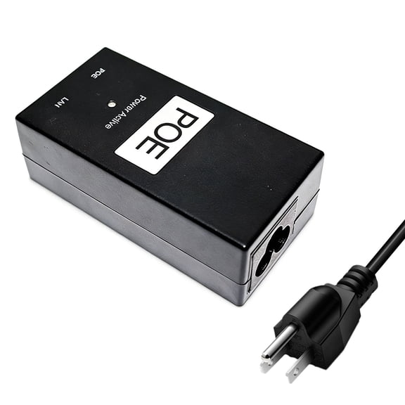 48V Power over Ethernet Adapter With Gigabit Ethernet Support For Security Cameras And Wireless Compactly