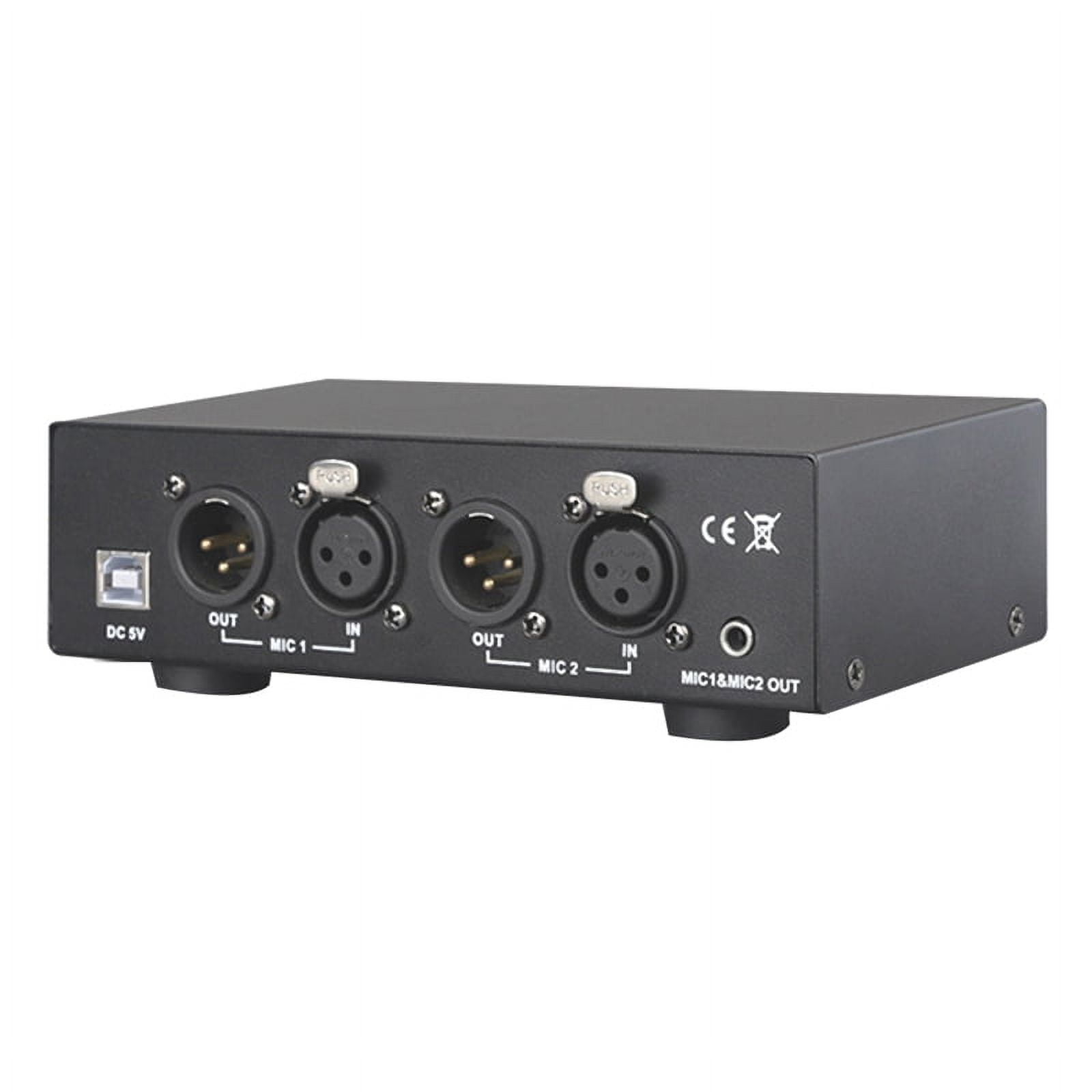 48V USB Dual Mixed Output Phantom Power Supply for Condenser Microphones Music Recording
