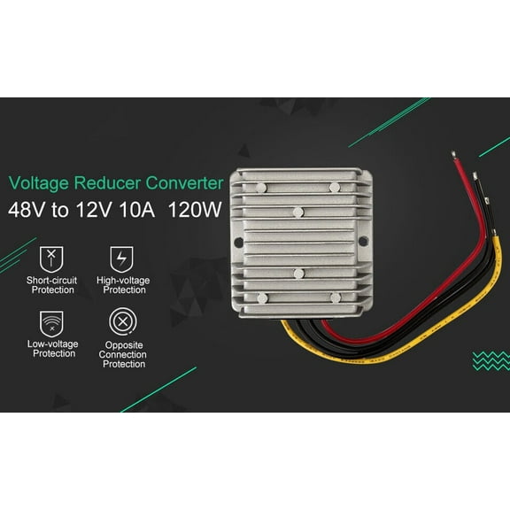 48V to 12V Voltage Reducer DC to DC 10A 120W Converter Regulator Waterproof