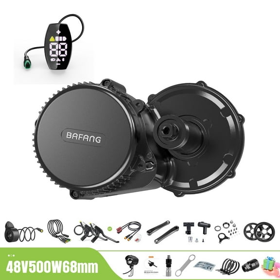 48V500W BAFANG BBS02B Mid Drive Motor Electric Conversion Kit CAN Protocol with VD03 Display 44T Chainwheel For 68-73mm Mountain Ebike Road Bike (Battery is not Included)