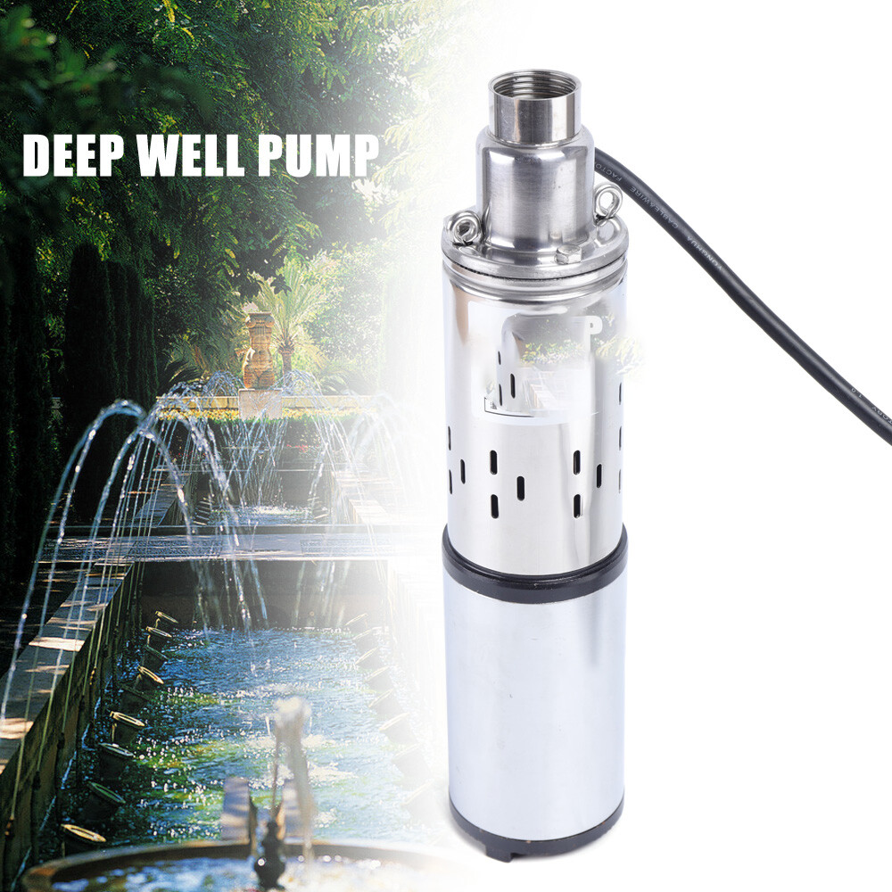 48Volt Solar Deep Well Water Pump Submersible Water Pump Pond Irrigation Farm C Borehole Pump, Submersible Fountain Pump for Industrial, Irrigation, Home Use