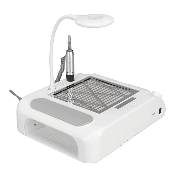 48W 6 In 1 Nail Drill Machine Polishing Machine With Nail Lamp Nail Vacuum Cleaner Salon Equipment ,Keeps Desk Clean