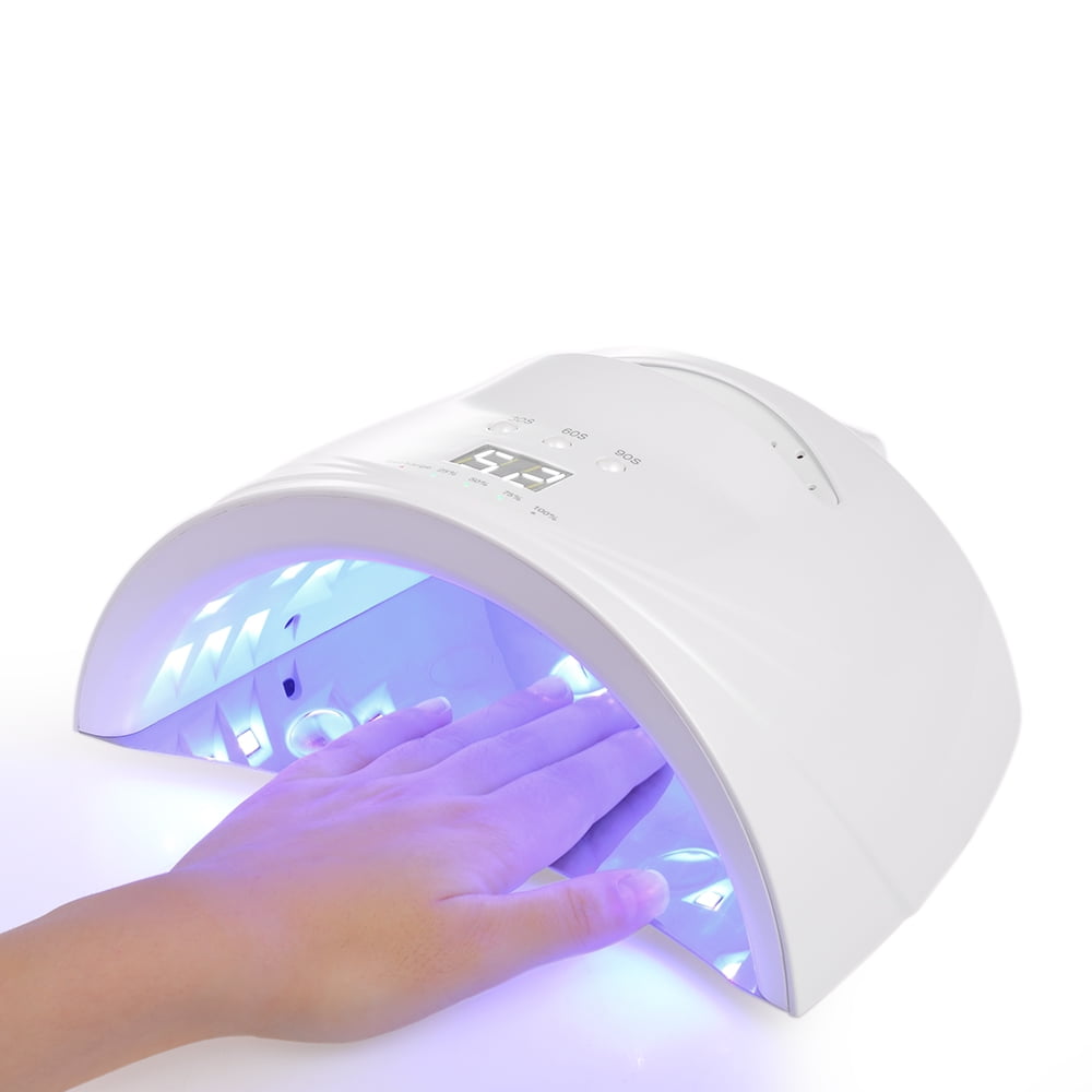 48W LED UV Cordless Nail Lamp Rechargeable Nail Gel Dryer Machine LED Nail Lamp Fingernails Toenails Curing Equipment  Tool