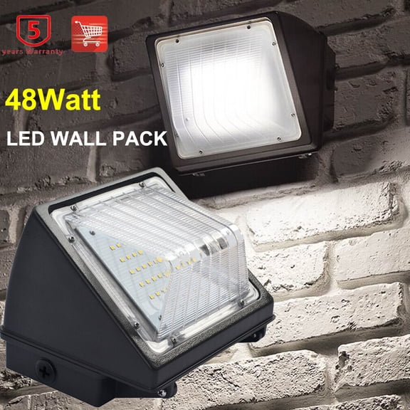 48W Led Wall pack Light 5000K Commercial Security Fixture UL DLC replace 70W MH