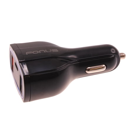 48W Quick Car Charger for Jitterbug Smart3 Phone - 3-Port USB Type-C Port Power Adapter DC Socket O1A Compatible With Lively Jitterbug Smart 3 Model