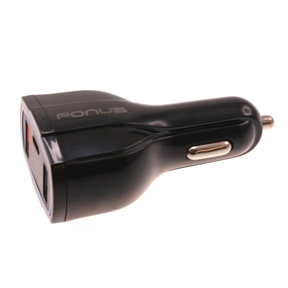 48W Quick Car Charger for Jitterbug Smart3 Phone - 3-Port USB Type-C Port Power Adapter DC Socket O1A Compatible With Lively Jitterbug Smart 3 Model