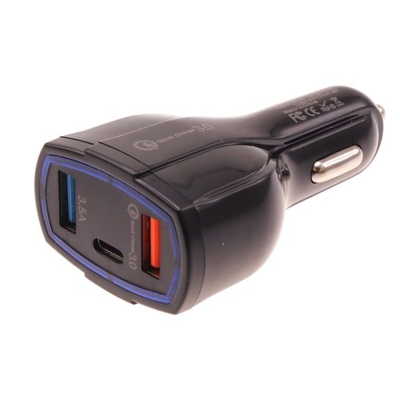 48W Quick Car Charger for Samsung Galaxy Z Fold4 Phone - 3-Port USB Type-C Port Power Adapter DC Socket J6V Compatible With Galaxy Z Fold4 Model
