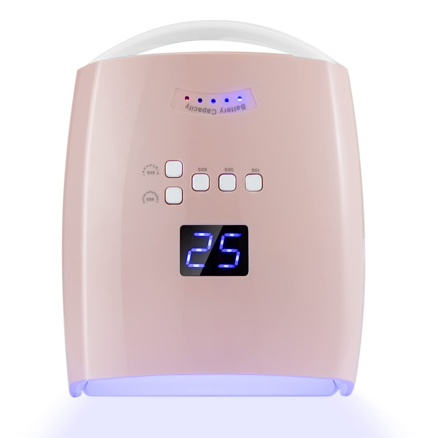 48W Rechargeable UV LED Nail Lamp,Cordless Professional Gel Nail Lights Nail Art Manicure Tools for Home and Salon (Pink)