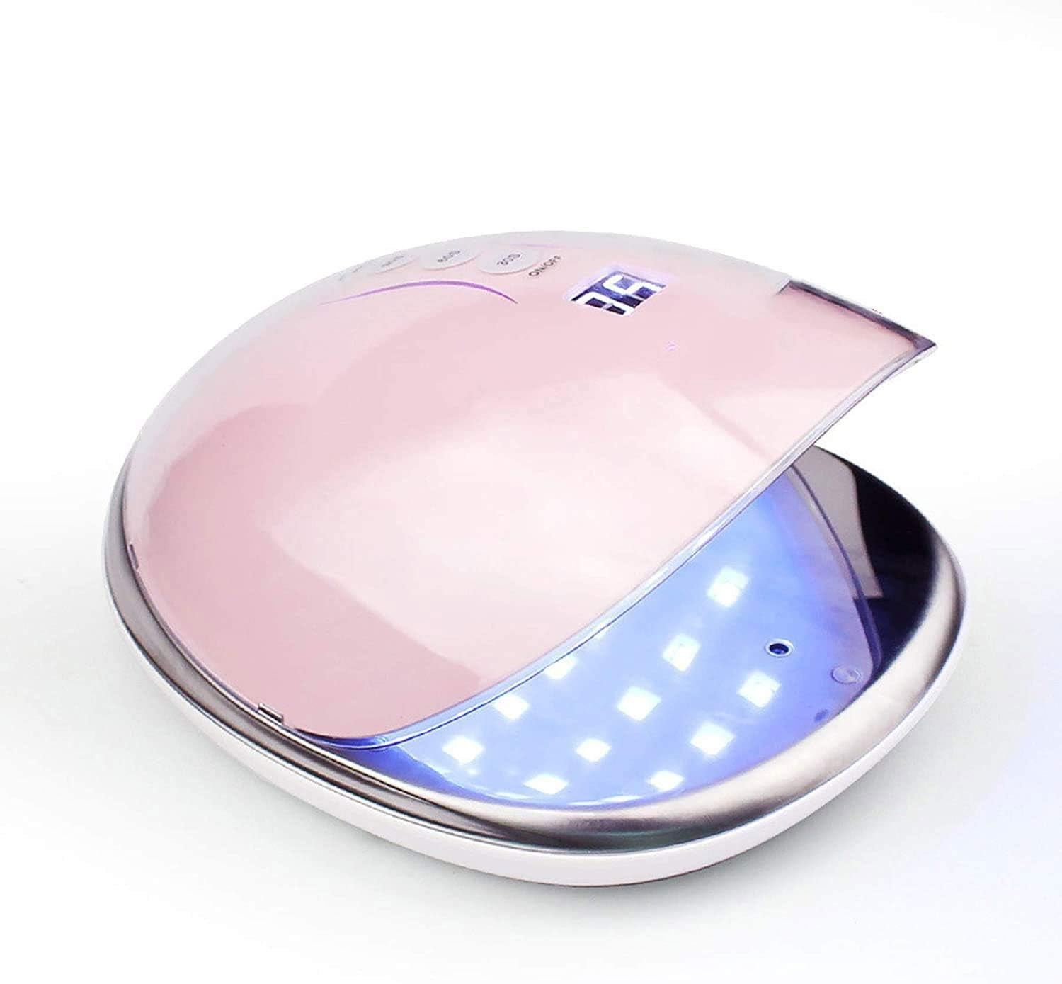 48W UV LED Nail Lamp, Led Nail Light for Gel Nails with 36 Pcs Light Bead, Gel Nail Lamp Quick Curing Nail Gel Polish, Nail Dryer Suitable Salon and Home Use (Color : Pink)
