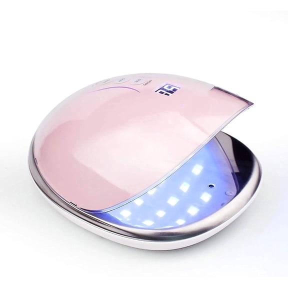 48W UV LED Nail Lamp, Led Nail Light for Gel Nails with 36 Pcs Light Bead, Gel Nail Lamp Quick Curing Nail Gel Polish, Nail Dryer Suitable Salon and Home Use (Color : Pink)