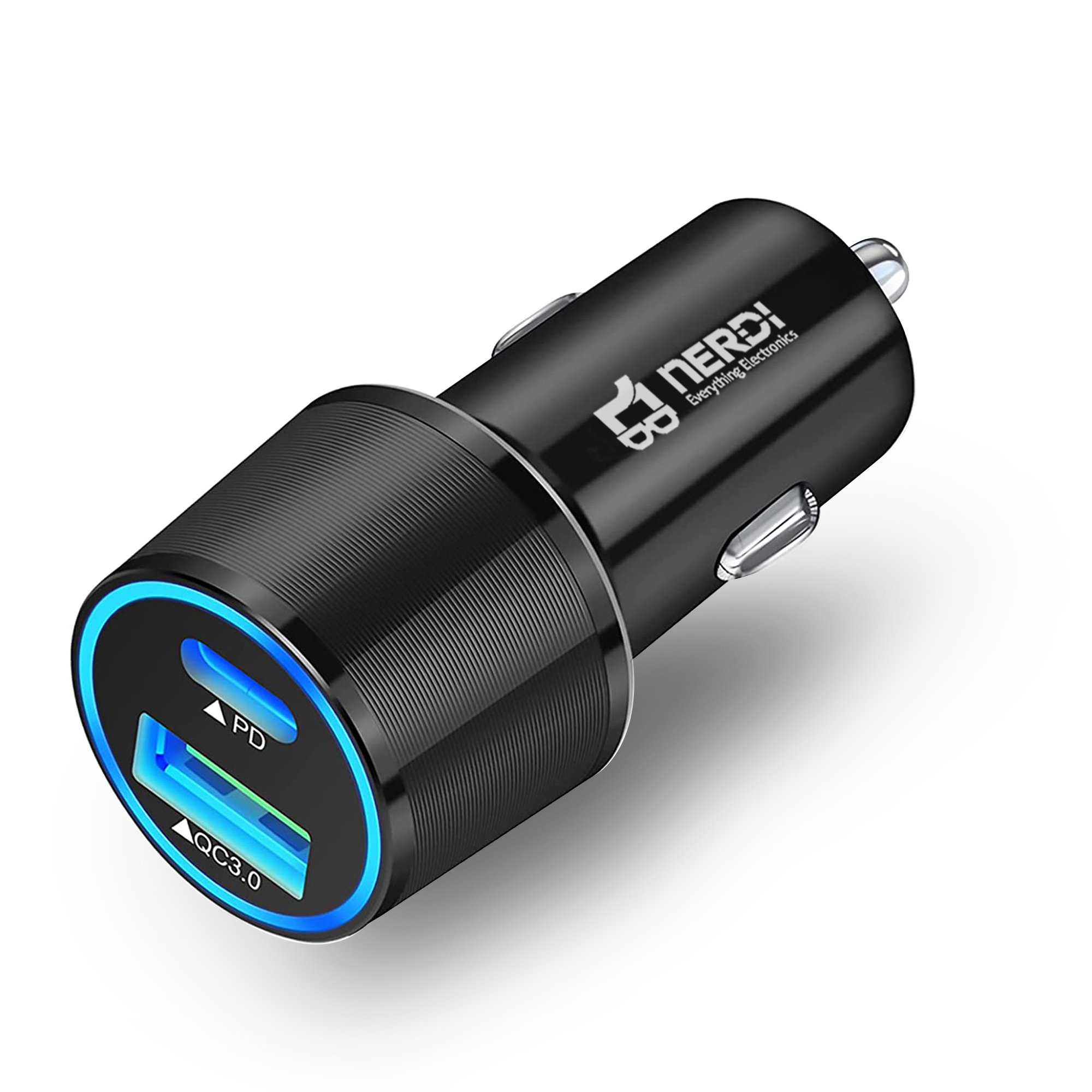 48W iPhone 13 Car Charger, Fast USB C Car Charger Adapter with Dual Port PD&QC3.0 Compatible with Apple iPhone 14/13/12/11 Mini/XR/X/XS/Pro/ProMax, iPad Pro/Samsung S21/10/10E/9/7/Plus/J7, Note8, LG - image 1 of 7