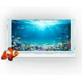 thumbnail image 1 of 48X20IN Aquarium Background Under The Sea Coral Reef Scenery Backdrop Terrarium Background Underwater Marine Organism Fish Tank Background with 10EVA Double-Sided Tape, 1 of 5