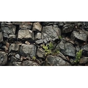 48X20IN Stone Aquarium Background, Rock Fish Tank Background, Natural Rocky Glass Terrarium Background with 8 EVA Double-Sided Tape