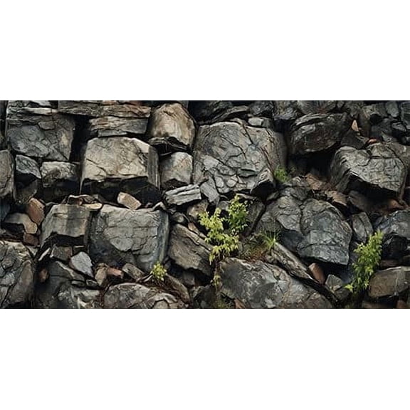 48X20IN Stone Aquarium Background, Rock Fish Tank Background, Natural Rocky Glass Terrarium Background with 8 EVA Double-Sided Tape