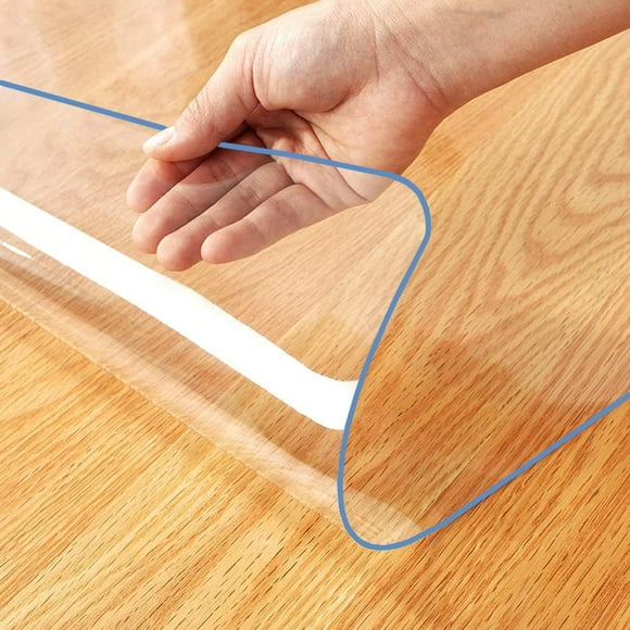 48X84 Inch Clear Dining Table Cover Protector Crystal Table Pad PVC Plastic Tablecloth Protector Rectangle Desk Pad Mat for Writing Desk Countertop Coffee Table Night Stand Wood Dining Table
