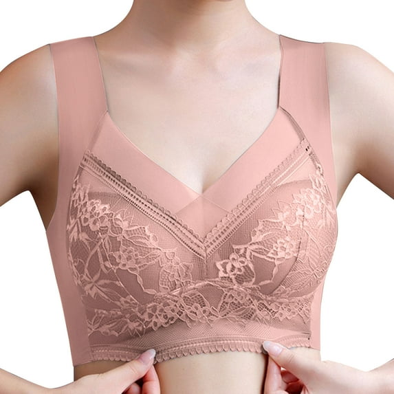 48c Bras for Plus Size Women Push Up Back Smoothing Bras for Women Women Full Cup Thin Underwear Plus Size Wireless Sports Bra Lace Bra Cover Cup Large Size Vest Bras