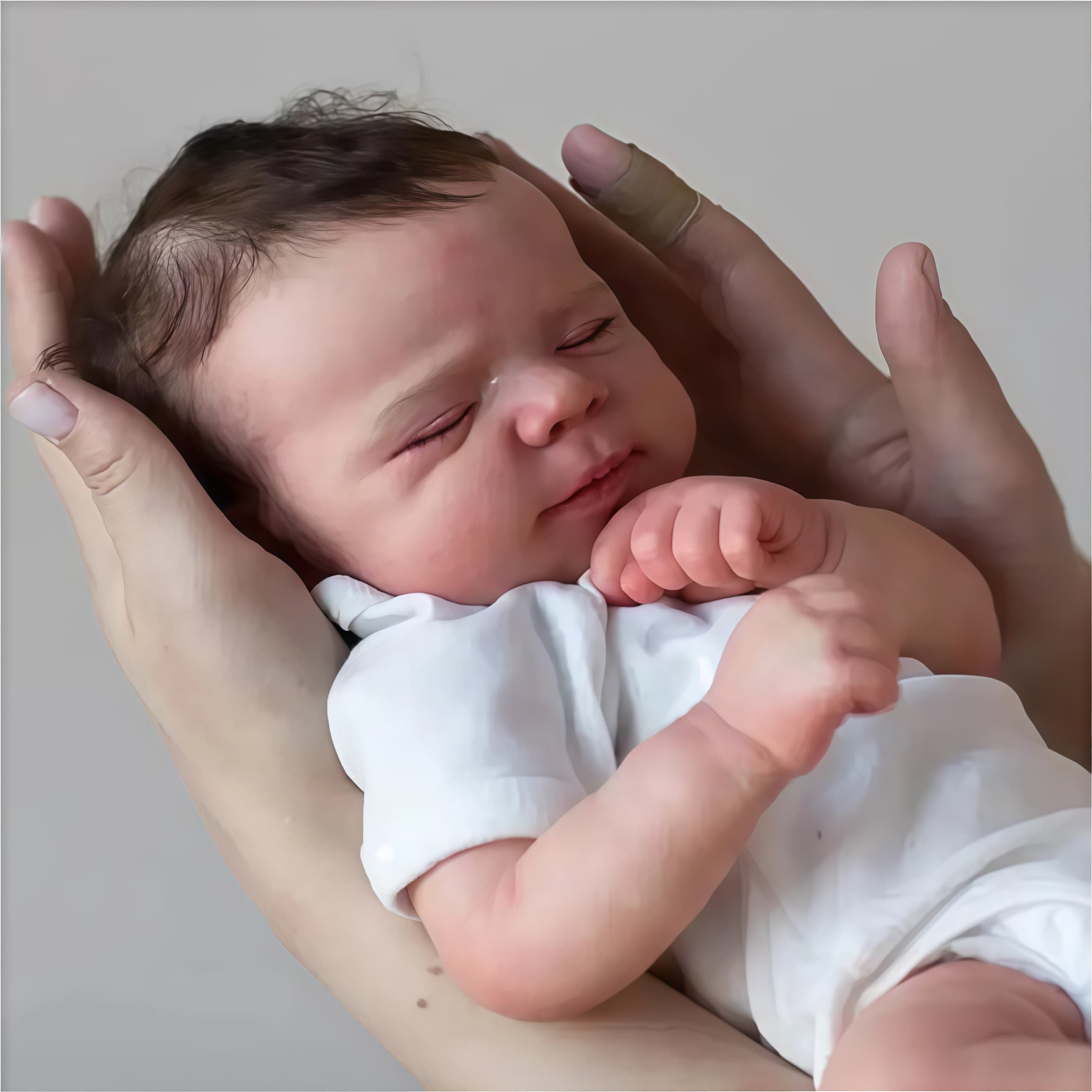 48cm Realistic Reborn Baby Doll – Soft Vinyl with Hand-Painted Details, Lifelike Girl Doll Toy for Kids, Christmas Gift