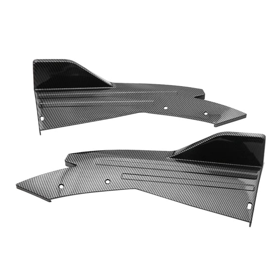 48cm Rear Bumper Protector Canards Splitter Side Skirt Guard Body Kits Cover Sticker Car Tuning Accessories Carbon Fiber