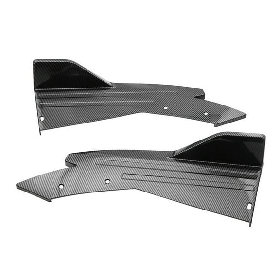 48cm Rear Bumper Protector Canards Splitter Side Skirt Carbon Fiber