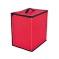 thumbnail image 1 of 48ct Red and Black Zip Up Christmas Ornament Storage Tub, 1 of 4