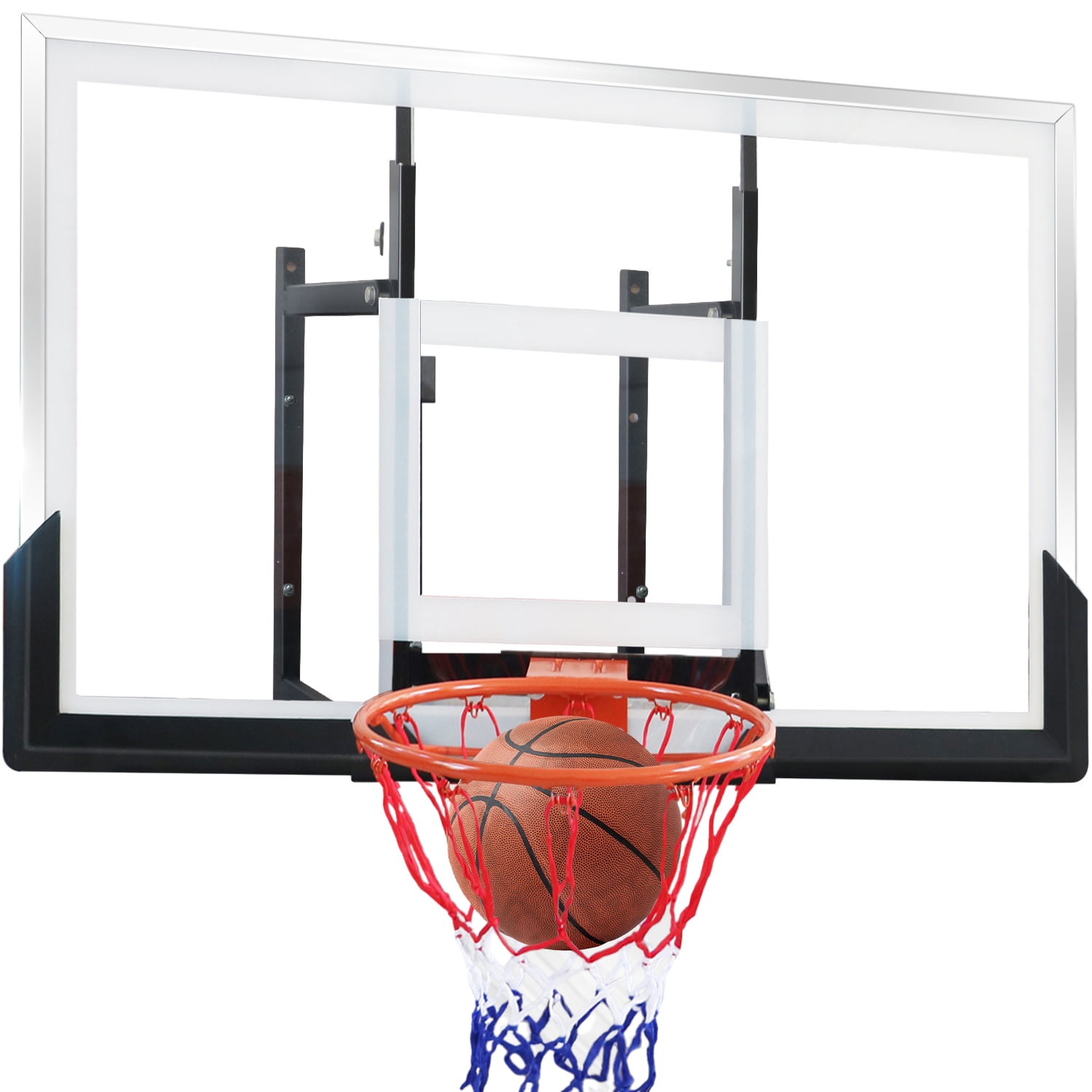 Summer Waves Basketball Set with Basketball Hoop Backboard and Rim, for  Frame Pools, White, Inflatable Basketball included, for Adults, Unisex