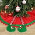 48in Christmas Tree Skirt White Plush Skirt for Merry Christmas Party