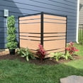 thumbnail image 1 of 48in H x 40in W (2 Panels) No Dig Enclo Vienna Cedar Color Privacy Screen, Outdoor WoodTek Vinyl Privacy Fence Panel, Privacy Wall for Trash Can & Air Conditioner Fence, Patio Privacy Screen, EC18017, 1 of 11