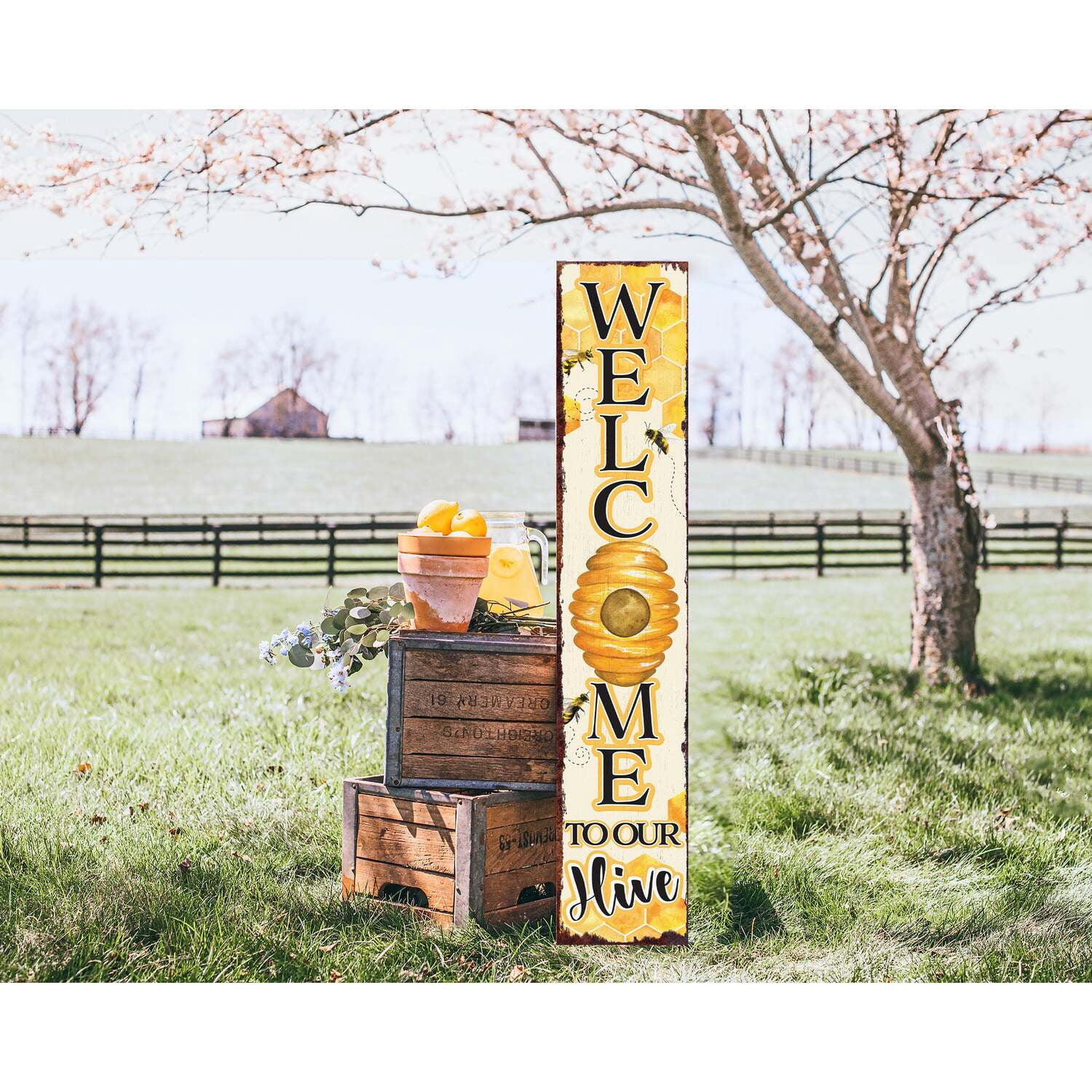 Pechpell Summer Sunflower Home Sign - 'Welcome To Our Home' Wood Framed Wall Decor, 15.7x11.8 Inch - View #13