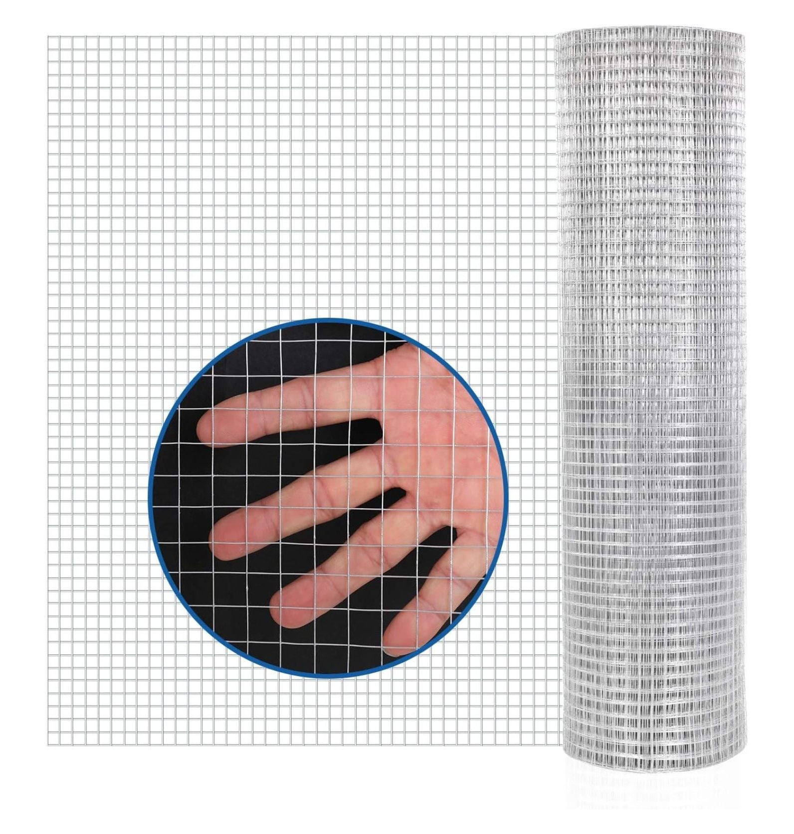 48in X 50ft Hardware Cloth 1/4 Inch Square Galvanized Chicken Wire Welded Fence Mesh Roll Raised