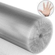 48in x 100ft Hardware Cloth 19 Gauge Galvanized Chicken Wire Mesh, Heavy Duty Welded Fence for Chicken Coop, Poultry, Animal Control and Garden Protection