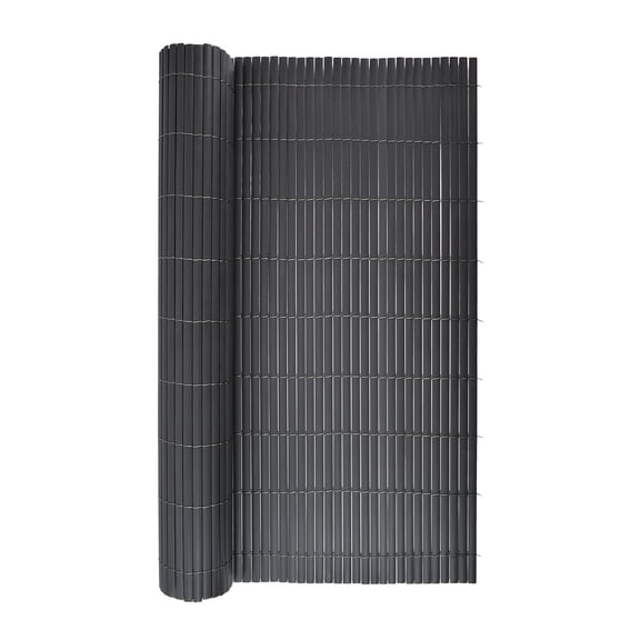 Screenguard Gray Plastic Faux Bamboo Rolled Privacy Fence 48in H x 10ft L