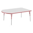 thumbnail image 1 of 48in x 72in Work Around Everyday T-Mold Adjustable Activity Table Grey/Red - Standard Swivel, 1 of 2