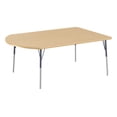 thumbnail image 1 of 48in x 72in work around premium thermo-fused adjustable activity table maple/maple/navy - standard ball, 1 of 2