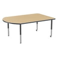 thumbnail image 1 of 48in x 72in Work Around Everyday T-Mold Adjustable Activity Table Maple/Navy/Black - Super Leg, 1 of 2