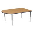 thumbnail image 1 of 48in x 72in Work Around Premium Thermo-Fused Adjustable Activity Table Oak/Navy/Black - Super Leg, 1 of 2