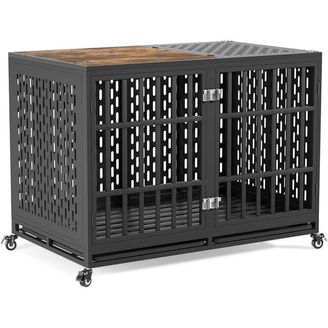 48inch Heavy Duty Dog Crate Compatible with Optional Divider, Extra