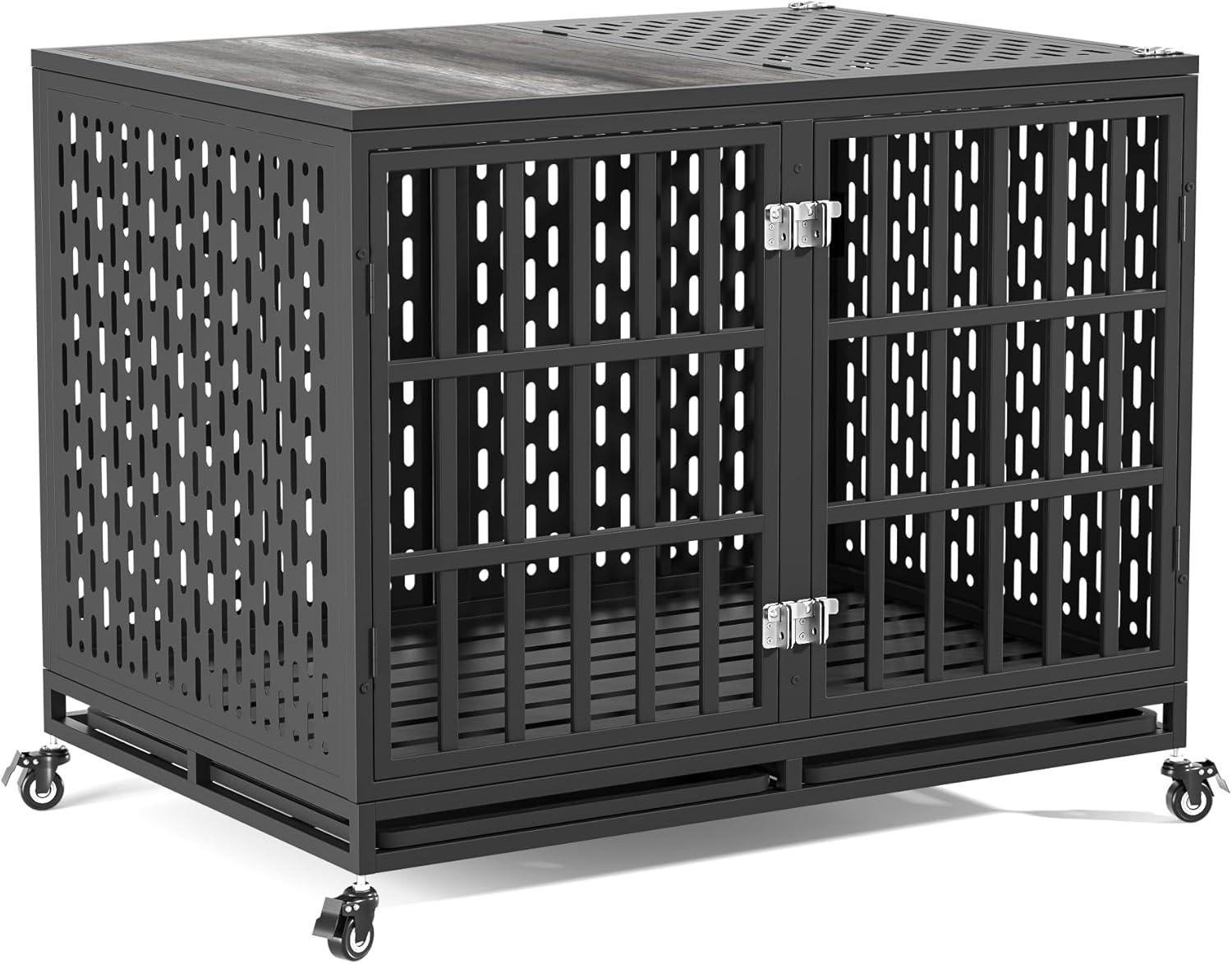 48inch Heavy Duty Dog Crate Compatible with Optional Divider, Extra