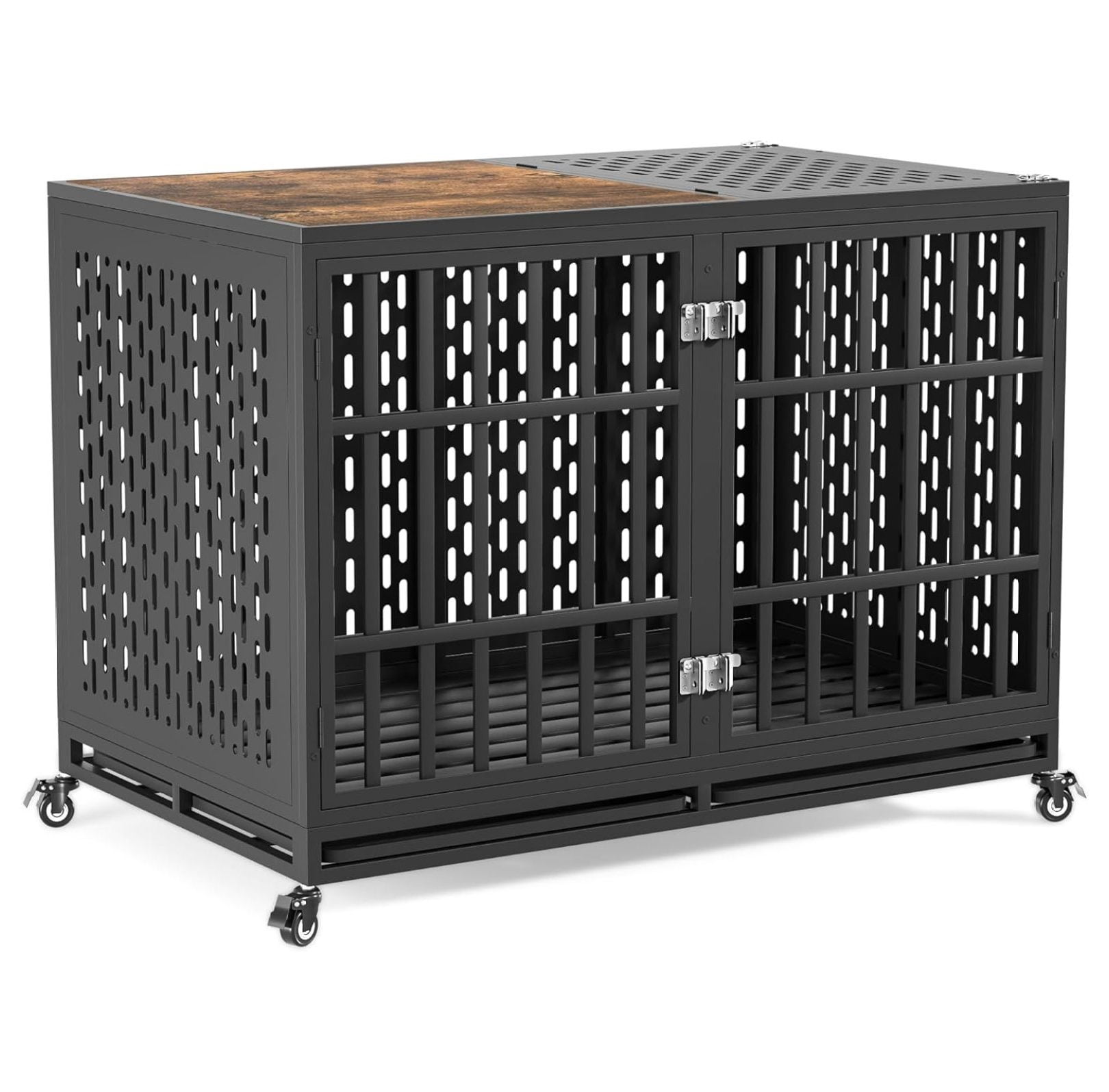 Crate For Small Dogs With Calming Anxiety Reference: 48Inch Heavy Duty Dog Crate Compatible With Optional Divider Extra
