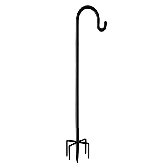 48inch Outdoor Shepherd'S Hook, Heavy Duty Bird Feeder Post for Hanging Lanterns, Bird Feeders with 5-Foot Base