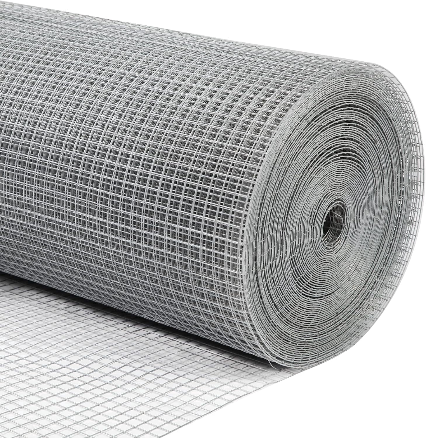 DWALE 48in x 50ft 23GA Galvanized Hardware Cloth, Wire Mesh Fence for Chicken Coop, Poultry & Garden Protection