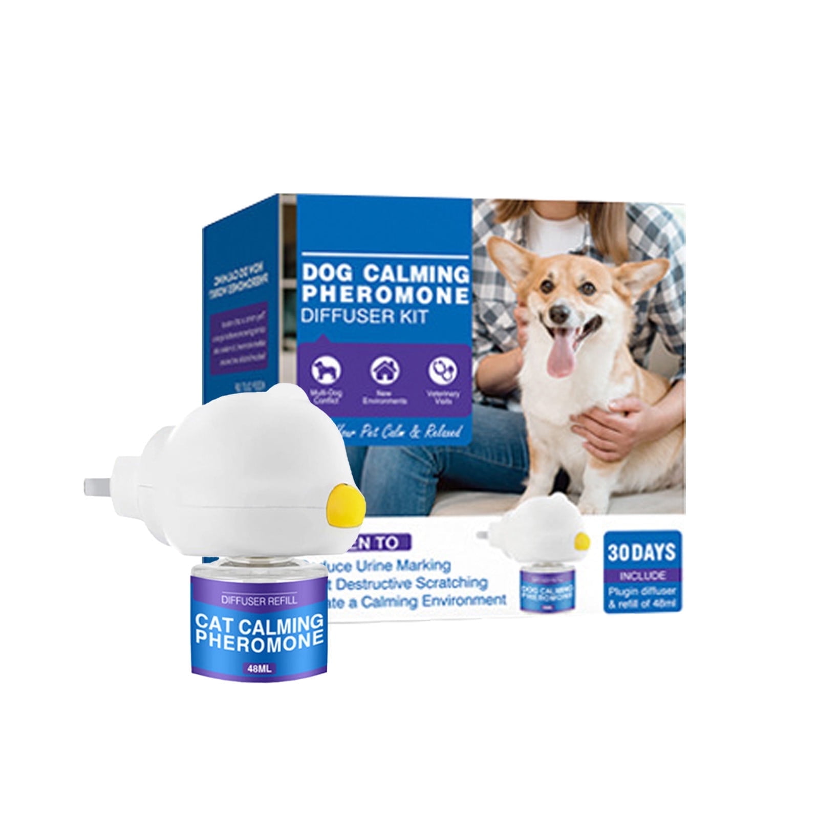48ml Dog Calming Diffuser Kit - Dog Pheromones Calming Diffuser Anxiety ...
