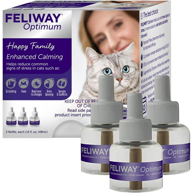 48mlx3 Feliway Spray Cat Calming Pheromone Spray, Anti Anxiety Pet Products - Cat Calming Diffuser Relieve Anxiety Stress Reduce Spraying Fighting and Scratching for Cats Calm