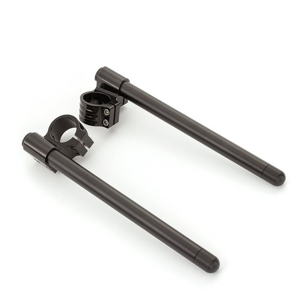 48mm 7/8" Motorcycle Aluminum CNC Riser Fork Tube Clip On Handlebar Replaceable Compatible with Universal Bike Cafe Racer